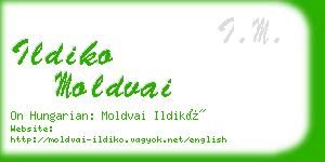 ildiko moldvai business card